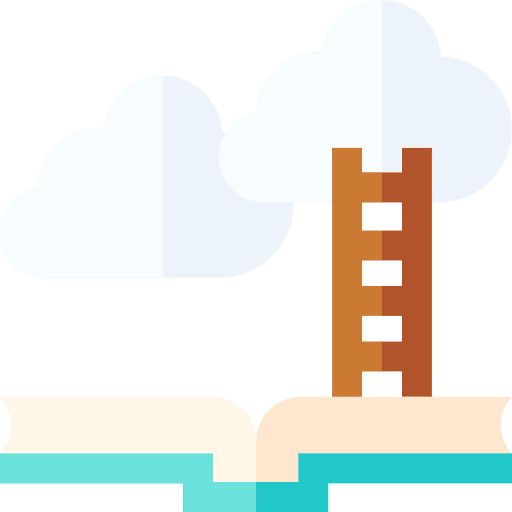 Reading literature dream library icon