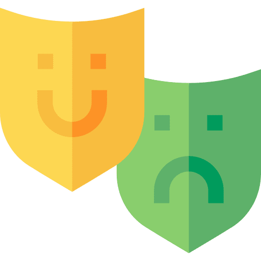 Theater theatre mask education entertainment icon