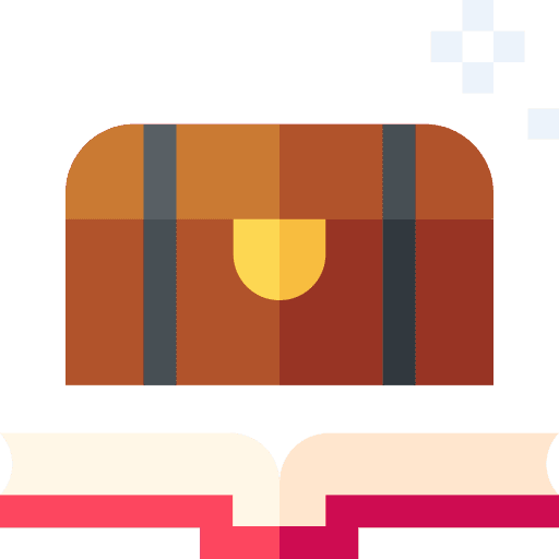 Treasure chest education read literature icon