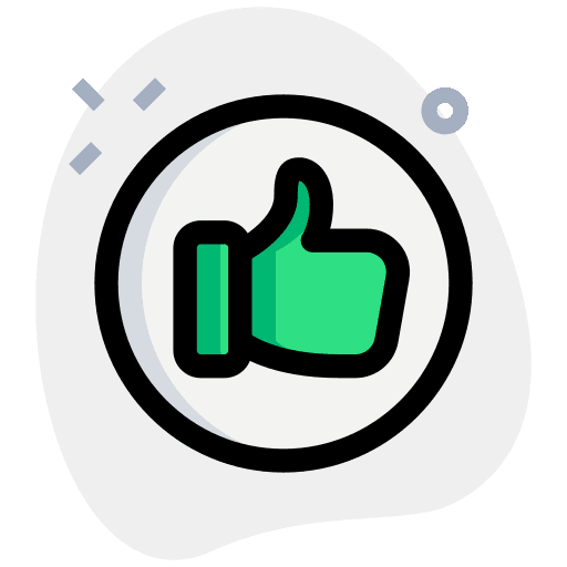 Circle hands and gestures thumbs up hand icon