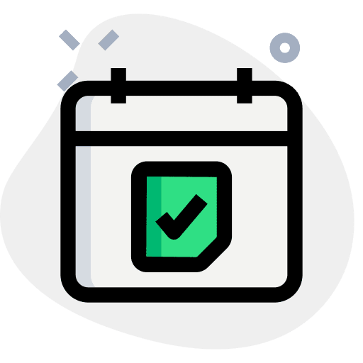 Tick mark appointment organization tick mark icon