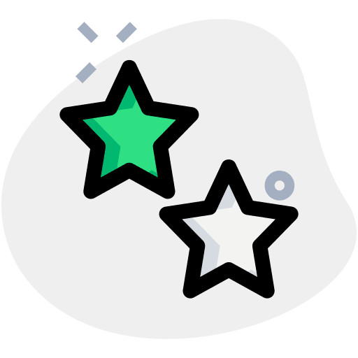 Two stars hands and gestures two stars shapes icon