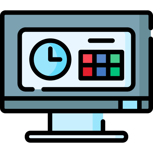 Calendar computer organization online icon