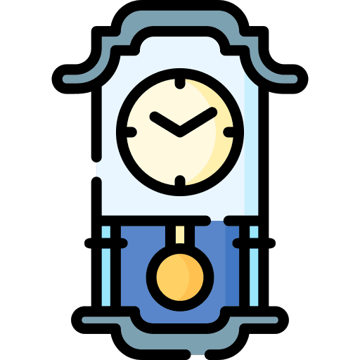 Grandfather clock wall clock decoration old icon