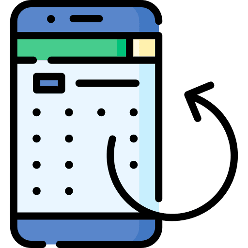 Cycle calendar smartphone plan icon