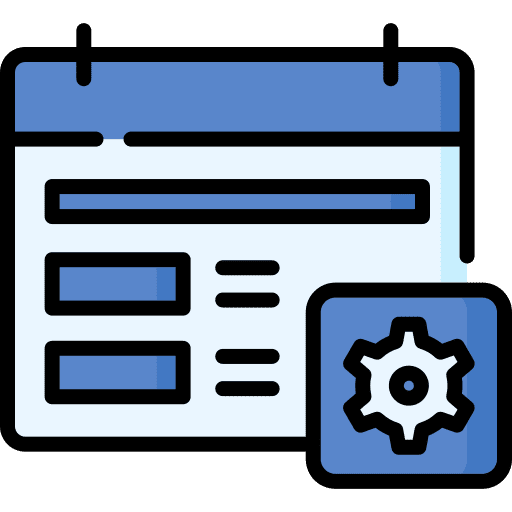 Edit settings time and date time icon