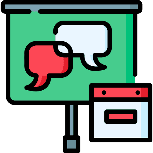 Meeting chat communications schedule icon