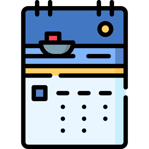 Wall calendar plan time and date date icon