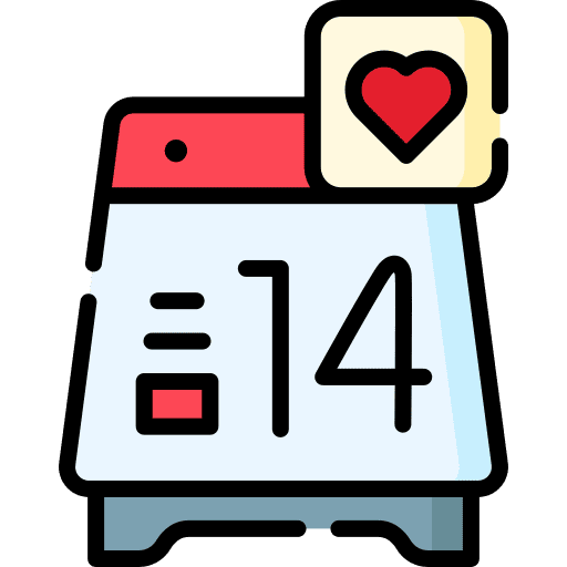 Valentines day valentines day plan schedule icon