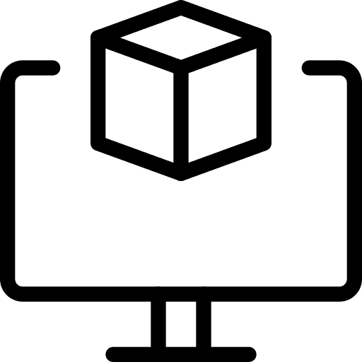 Designing print shapes model icon