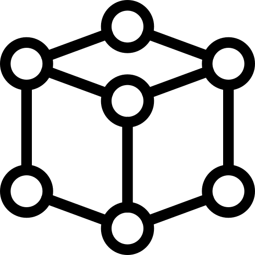 End points cube shapes print icon