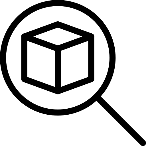Search search model cube icon