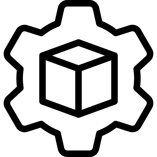 Settings shapes and symbols print edit icon