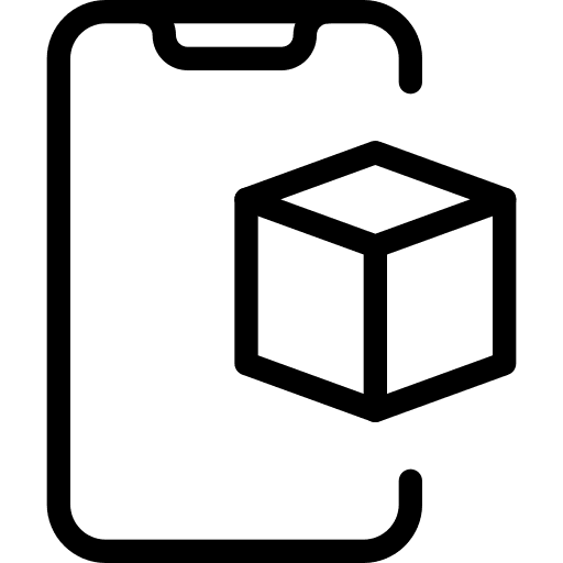 Smartphone shapes and symbols three dimensional model icon