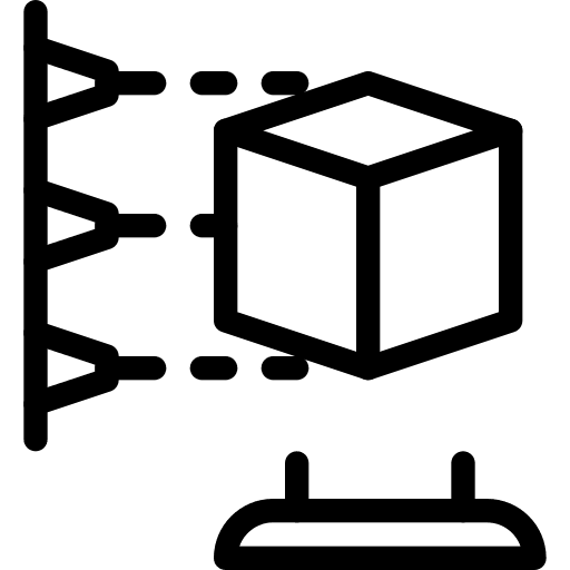 3d printer model shapes and symbols cube icon