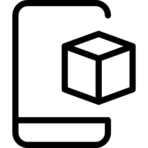 Cell phone shapes and symbols design three dimensional icon