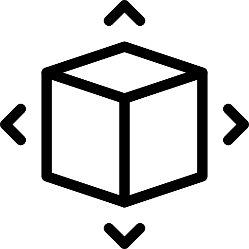 Directional three dimensional edit directional icon