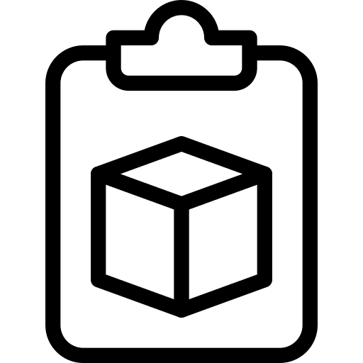 Report three dimensional clipboard print icon