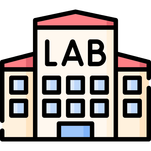 Laboratory architecture and city architecture education icon