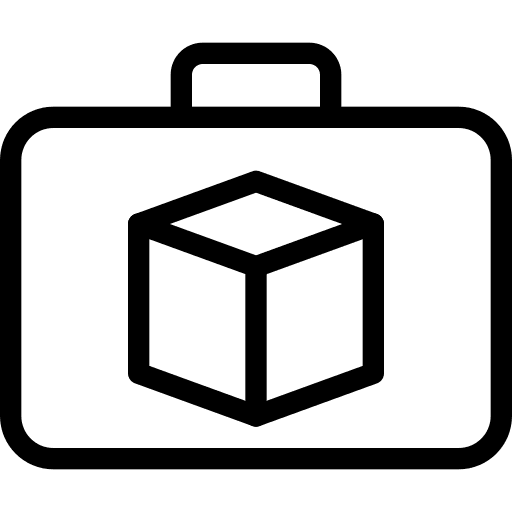 Suitcase design shapes miscellaneous icon