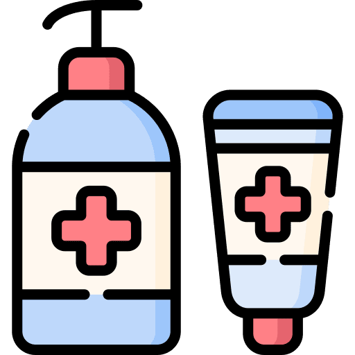 Hydroalcoholic gel sterilization healthcare and medical disinfectant icon