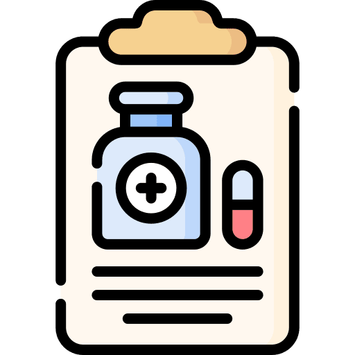 Medical report medical history doctor health insurance icon