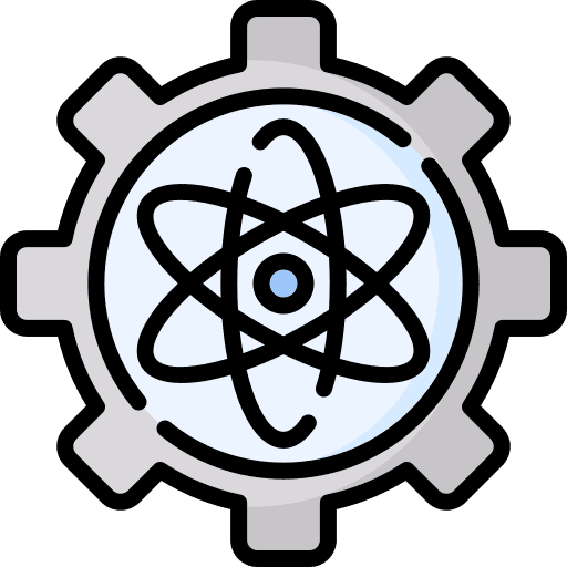 Molecule molecules gears chemistry icon