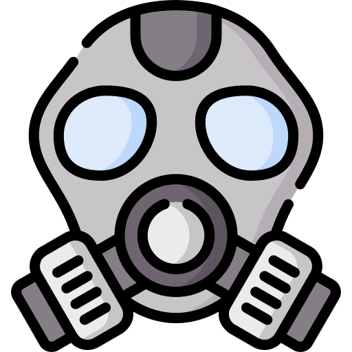 Gas mask biological hazard asbestos miscellaneous icon
