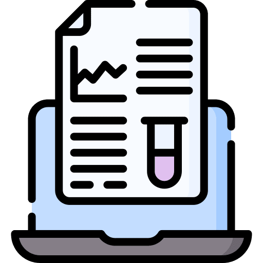 Report laptop work report icon