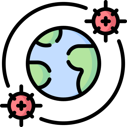 Virus location coronavirus spread icon