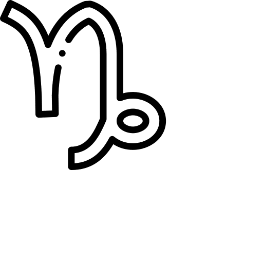 Capricorn zodiac capricorn constellation icon