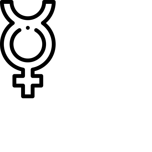 Mercury zodiac astrology shapes and symbols icon