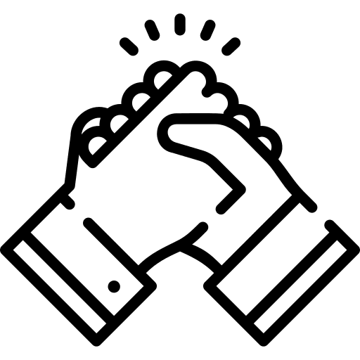 Cooperation union business and finance trust icon