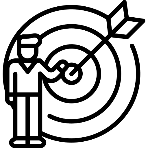 Goal target sports success icon