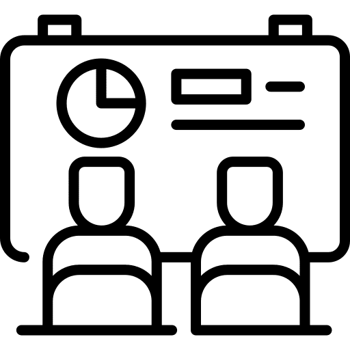 Training board business and finance presentation icon