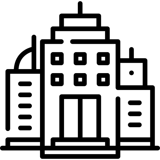 Office enterprise architecture and city business icon