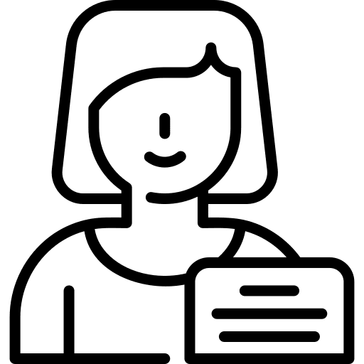 Secretary support woman professions and jobs icon
