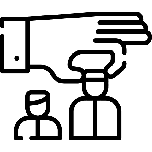 Selection hiring hand professions and jobs icon