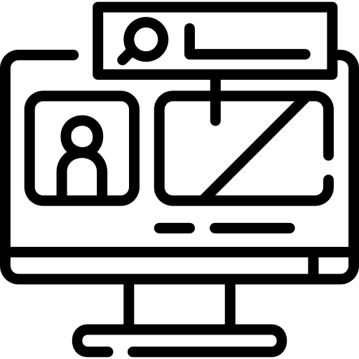 Vacancy online user computer icon