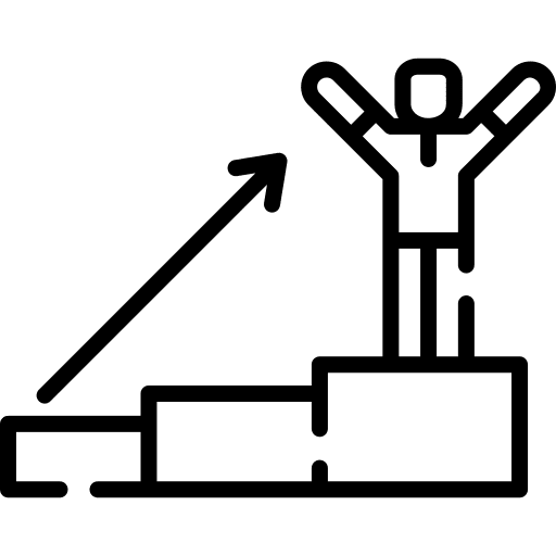 Career goal progress growth icon