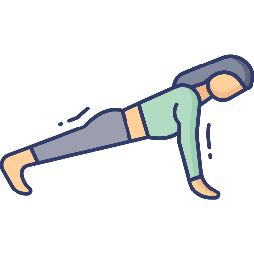 Exercise fitness pushup healthy icon