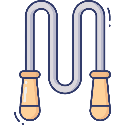 Jumping rope fitness rope sports and competition icon