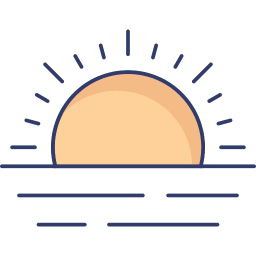 Sunset sunrise landscape sun icon