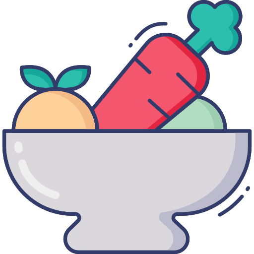 Bowl food and restaurant vegetables carrot icon