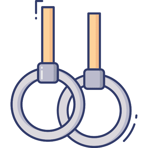 Rings exercise rings ropes icon