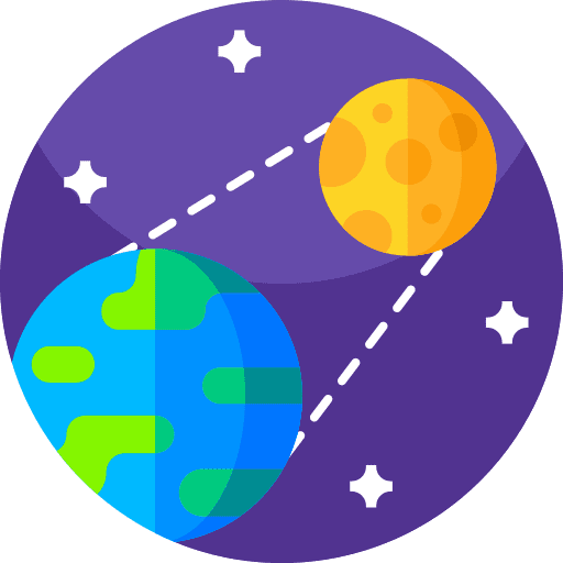 Moon sky earth world icon