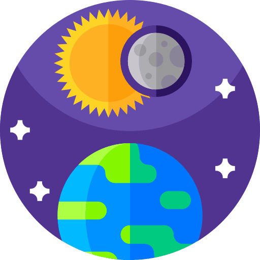 Eclipse solar system astronomy science icon