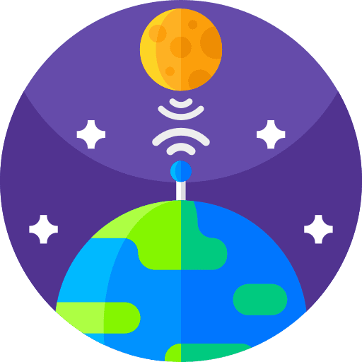 Signal solar system communication outer space icon