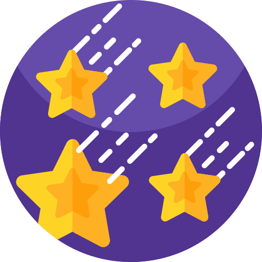 Stars comet meteorology sky icon