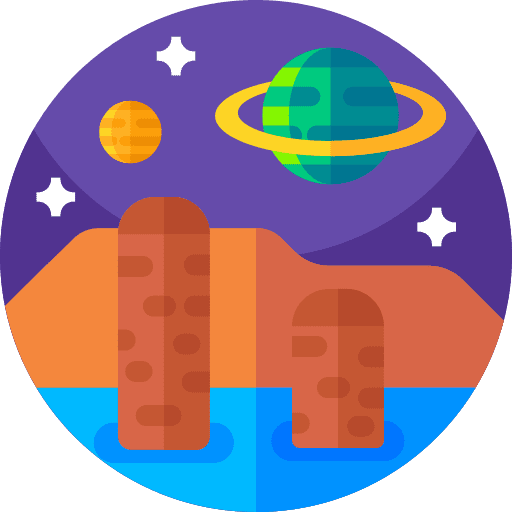 Surface planet universe solar system icon